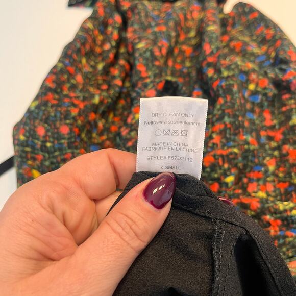 Adelyn Rae Black Paint Splatter Print Sleeveless Sheath Dress XS - Picture 6 of 12